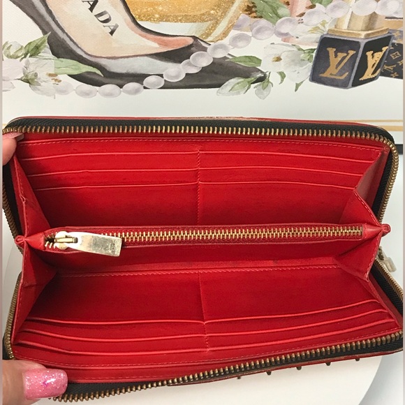 Christian Louboutin Panettone Studded Leopard Zip Around Wallet 🐆❤️ - Picture 6 of 17